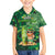 Personalised Hawaii St.Patrick Day Family Matching Off Shoulder Short Dress and Hawaiian Shirt Surfing Leprechaun LT05 Son's Shirt Green - Polynesian Pride