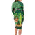 Personalised Hawaii St.Patrick Day Long Sleeve Bodycon Dress Surfing Leprechaun LT05 - Polynesian Pride