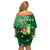 Personalised Hawaii St.Patrick Day Off Shoulder Short Dress Surfing Leprechaun LT05 - Polynesian Pride