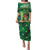 Personalised Hawaii St.Patrick Day Puletasi Surfing Leprechaun LT05 Long Dress Green - Polynesian Pride