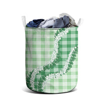 Green Hawaii Palaka Laundry Basket Hawaiian Honohono Lei LT05 - Polynesian Pride