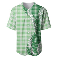 Green Hawaii Palaka Baseball Jersey Hawaiian Honohono Lei LT05 Green - Polynesian Pride