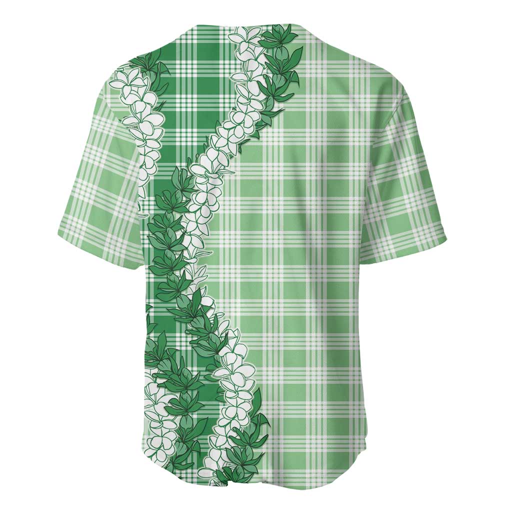 Green Hawaii Palaka Baseball Jersey Hawaiian Honohono Lei LT05 - Polynesian Pride