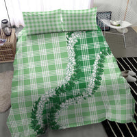 Green Hawaii Palaka Bedding Set Hawaiian Honohono Lei LT05 - Polynesian Pride