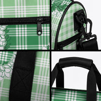 Green Hawaii Palaka Duffle Bag Hawaiian Honohono Lei