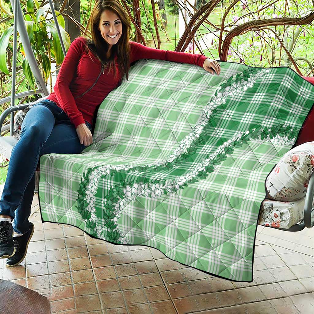 Green Hawaii Palaka Quilt Hawaiian Honohono Lei LT05 - Polynesian Pride