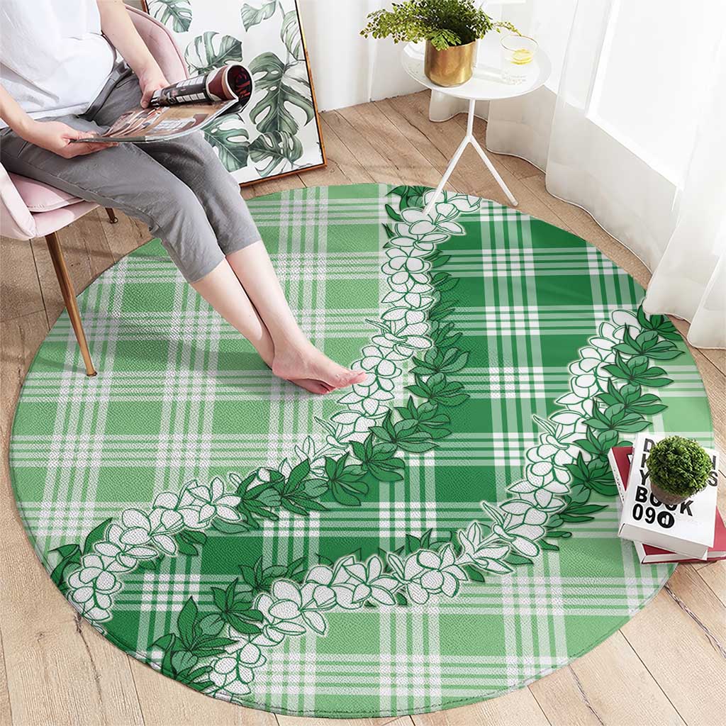Green Hawaii Palaka Round Carpet Hawaiian Honohono Lei LT05 - Polynesian Pride