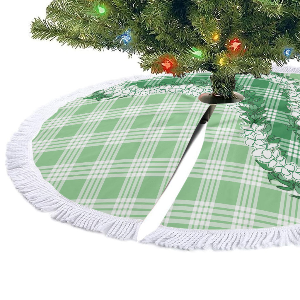Green Hawaii Palaka Tree Skirt Hawaiian Honohono Lei LT05 - Polynesian Pride