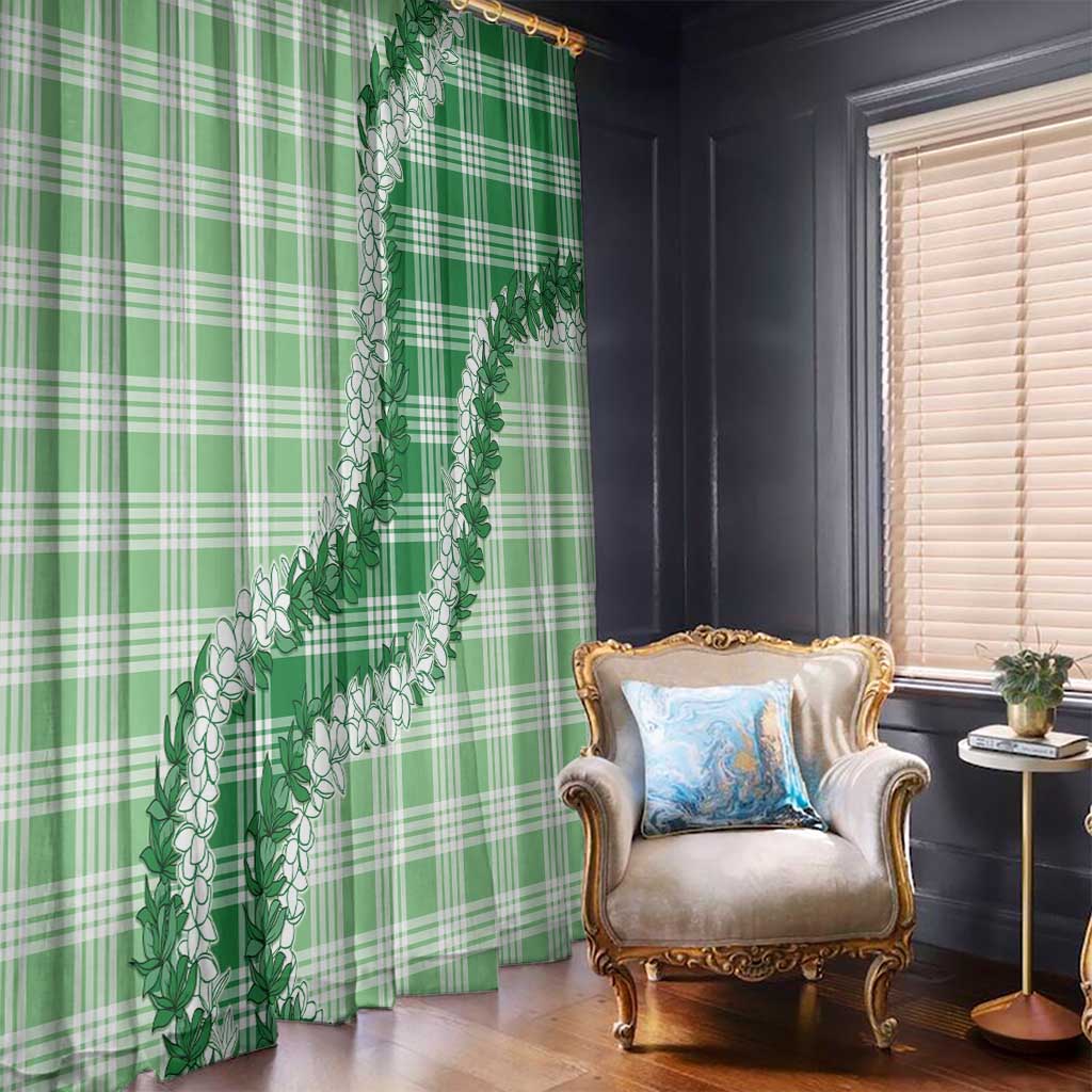 Green Hawaii Palaka Window Curtain Hawaiian Honohono Lei LT05 - Polynesian Pride