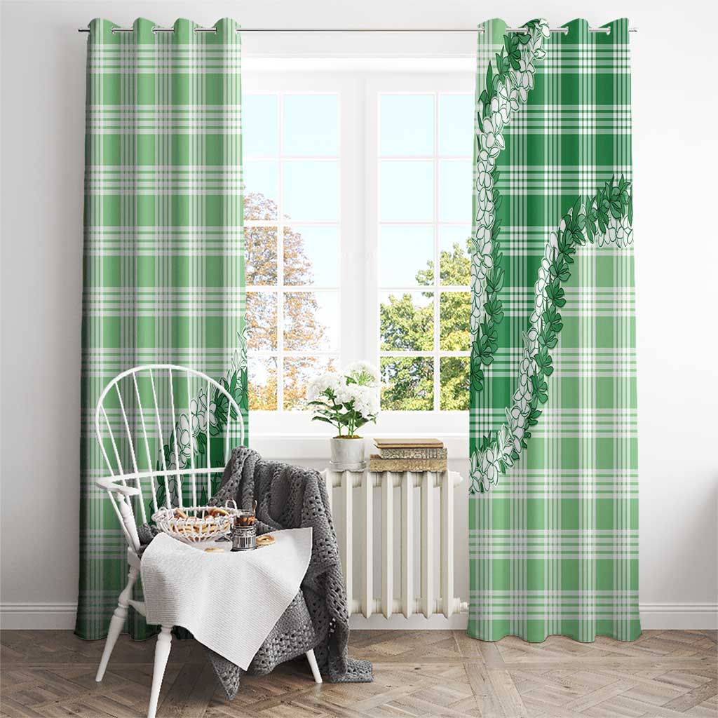 Green Hawaii Palaka Window Curtain Hawaiian Honohono Lei LT05 - Polynesian Pride