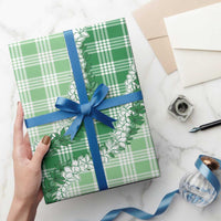 Green Hawaii Palaka Wrapping Paper Hawaiian Honohono Lei LT05 - Polynesian Pride