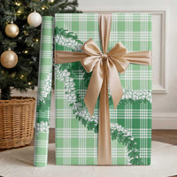 Green Hawaii Palaka Wrapping Paper Hawaiian Honohono Lei LT05 - Polynesian Pride