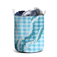 Blue Hawaii Palaka Laundry Basket Hawaiian Honohono Lei LT05 - Polynesian Pride