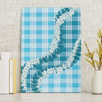 Blue Hawaii Palaka Canvas Wall Art Hawaiian Honohono Lei LT05 Without Frame Blue - Polynesian Pride