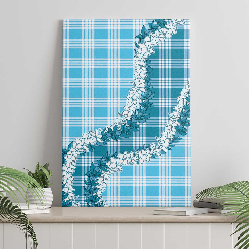 Blue Hawaii Palaka Canvas Wall Art Hawaiian Honohono Lei LT05 - Polynesian Pride