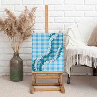 Blue Hawaii Palaka Canvas Wall Art Hawaiian Honohono Lei LT05 - Polynesian Pride
