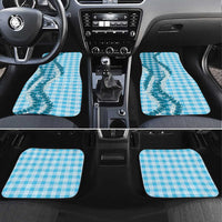 Blue Hawaii Palaka Car Mats Hawaiian Honohono Lei LT05 Set 4pcs Blue - Polynesian Pride
