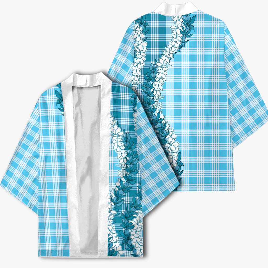 Blue Hawaii Palaka Kimono Hawaiian Honohono Lei LT05 - Polynesian Pride