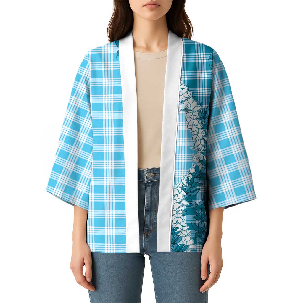 Blue Hawaii Palaka Kimono Hawaiian Honohono Lei LT05 - Polynesian Pride