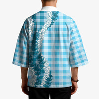 Blue Hawaii Palaka Kimono Hawaiian Honohono Lei LT05 - Polynesian Pride