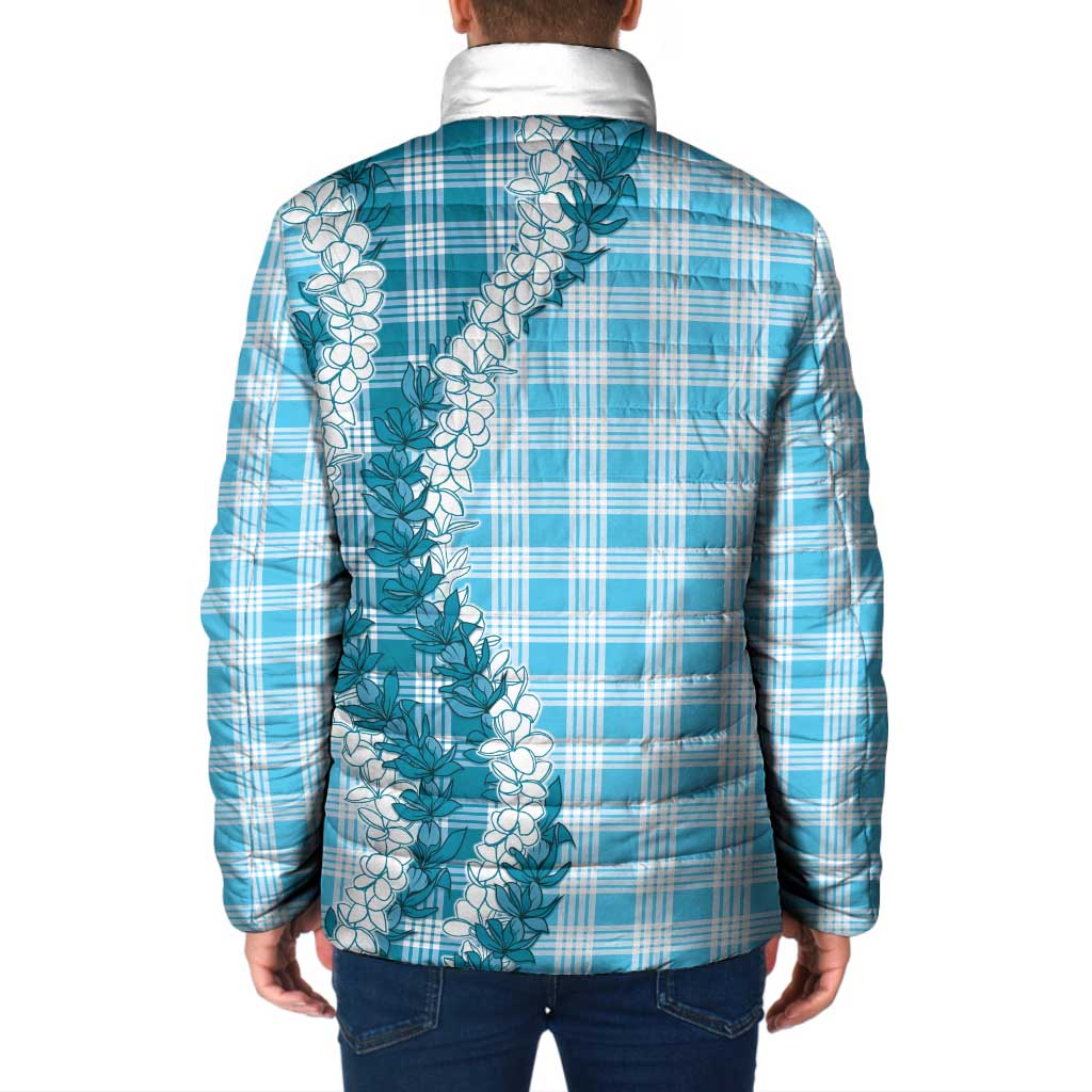 Blue Hawaii Palaka Padded Jacket Hawaiian Honohono Lei LT05 - Polynesian Pride