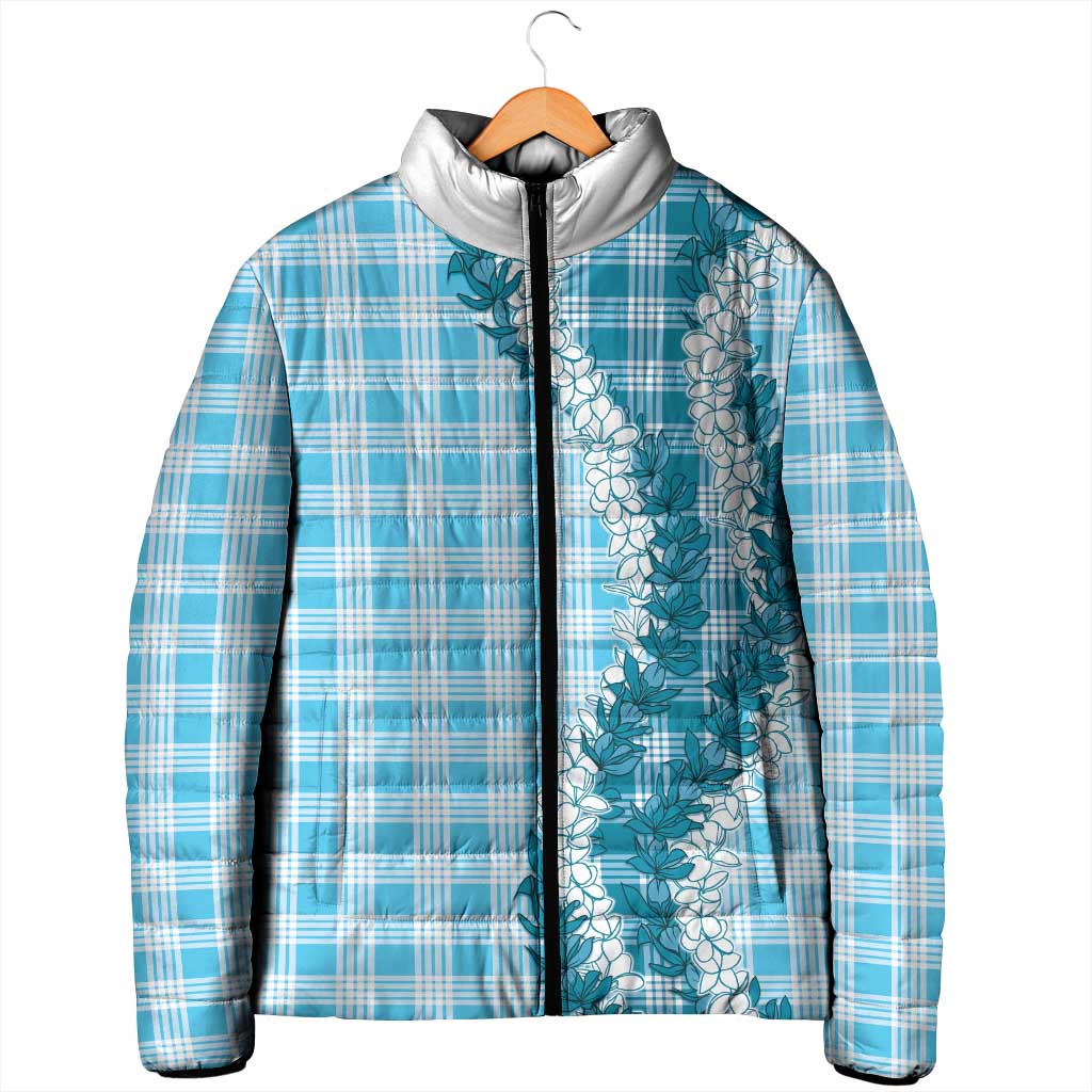 Blue Hawaii Palaka Padded Jacket Hawaiian Honohono Lei LT05 - Polynesian Pride