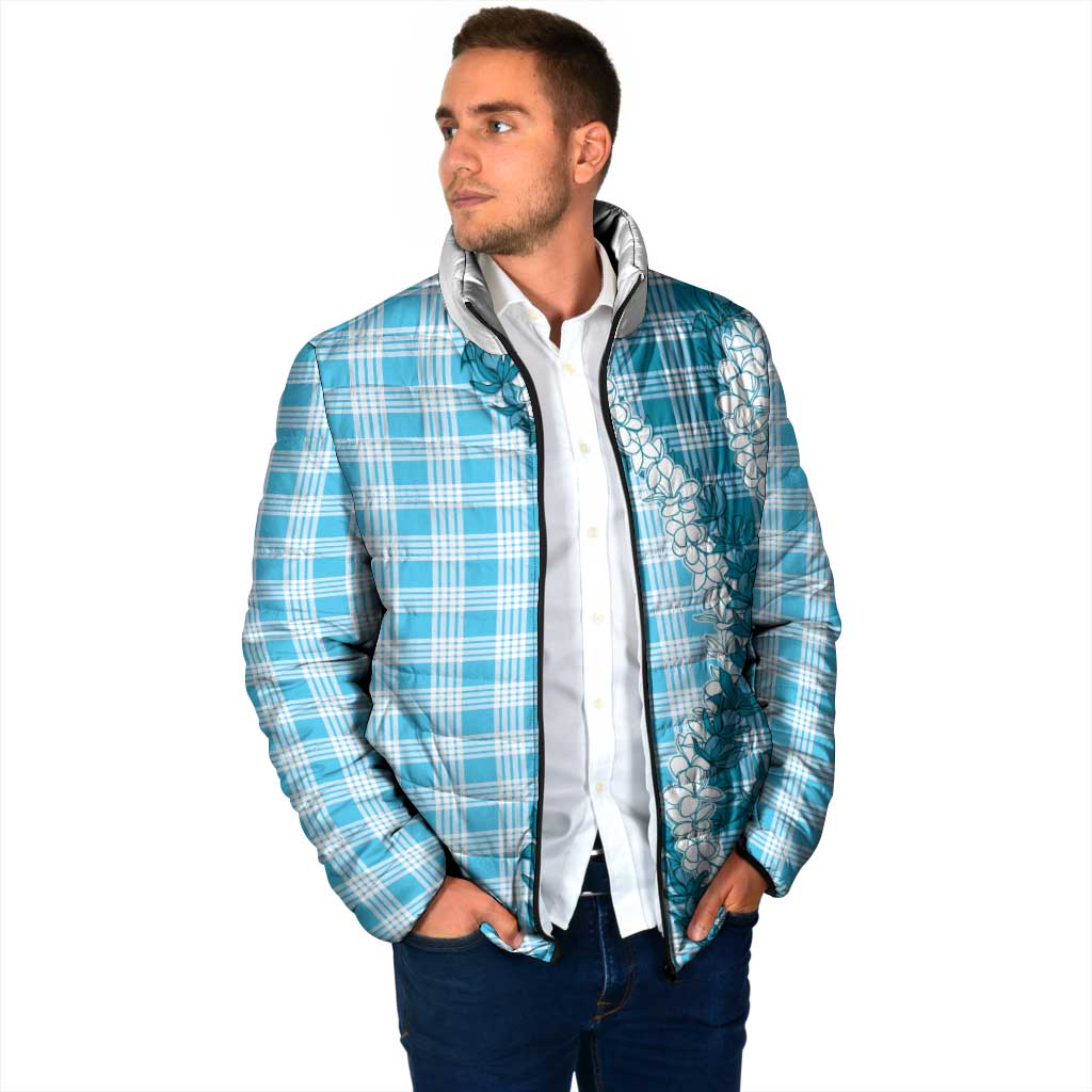 Blue Hawaii Palaka Padded Jacket Hawaiian Honohono Lei LT05 - Polynesian Pride