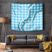 Blue Hawaii Palaka Tapestry Hawaiian Honohono Lei LT05 Blue - Polynesian Pride