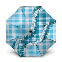 Blue Hawaii Palaka Umbrella Hawaiian Honohono Lei LT05 One Size Folded 11.42 inch Opened Diameter 37.4 inch Blue - Polynesian Pride