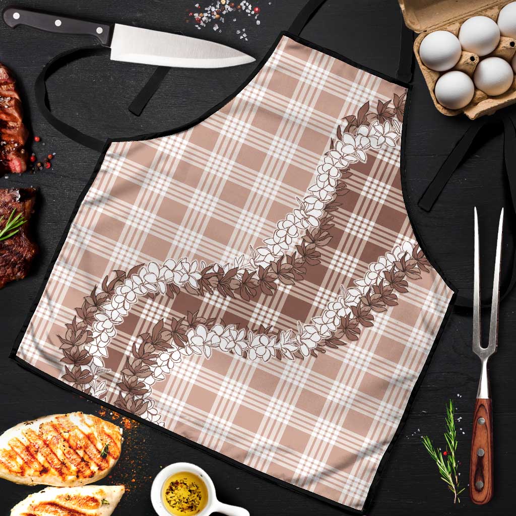 Beige Hawaii Palaka Apron Hawaiian Honohono Lei LT05 Beige - Polynesian Pride