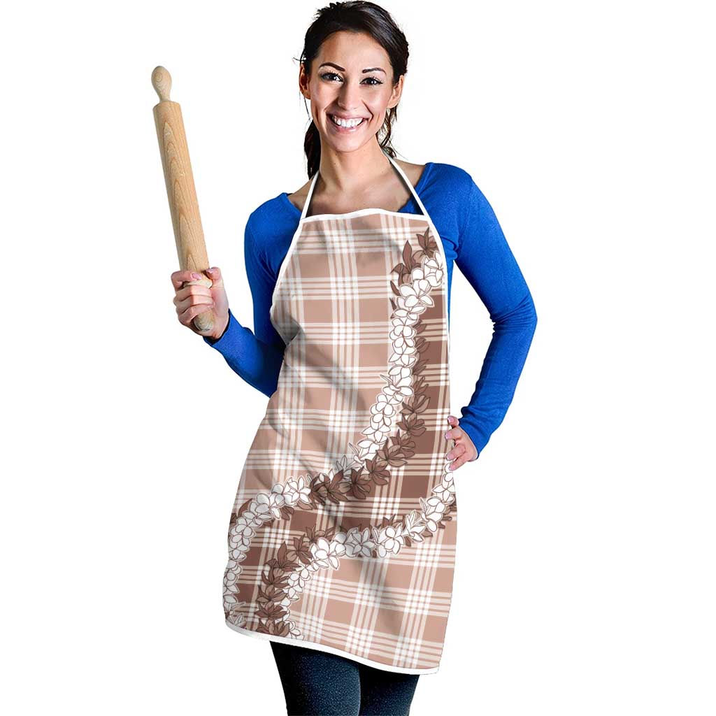 Beige Hawaii Palaka Apron Hawaiian Honohono Lei LT05 - Polynesian Pride