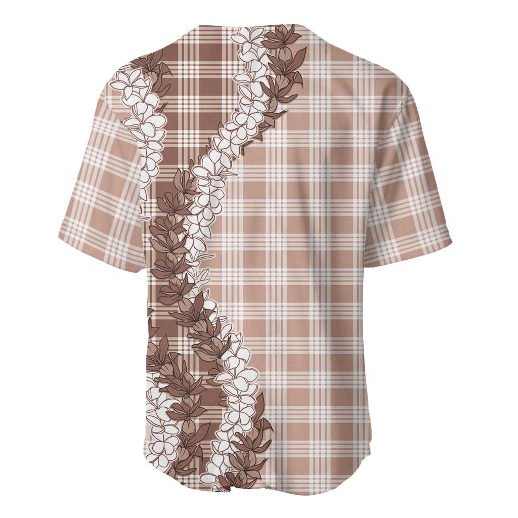 Beige Hawaii Palaka Baseball Jersey Hawaiian Honohono Lei LT05 - Polynesian Pride