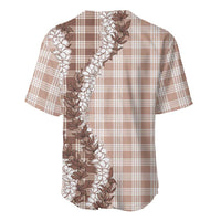 Beige Hawaii Palaka Baseball Jersey Hawaiian Honohono Lei LT05 - Polynesian Pride