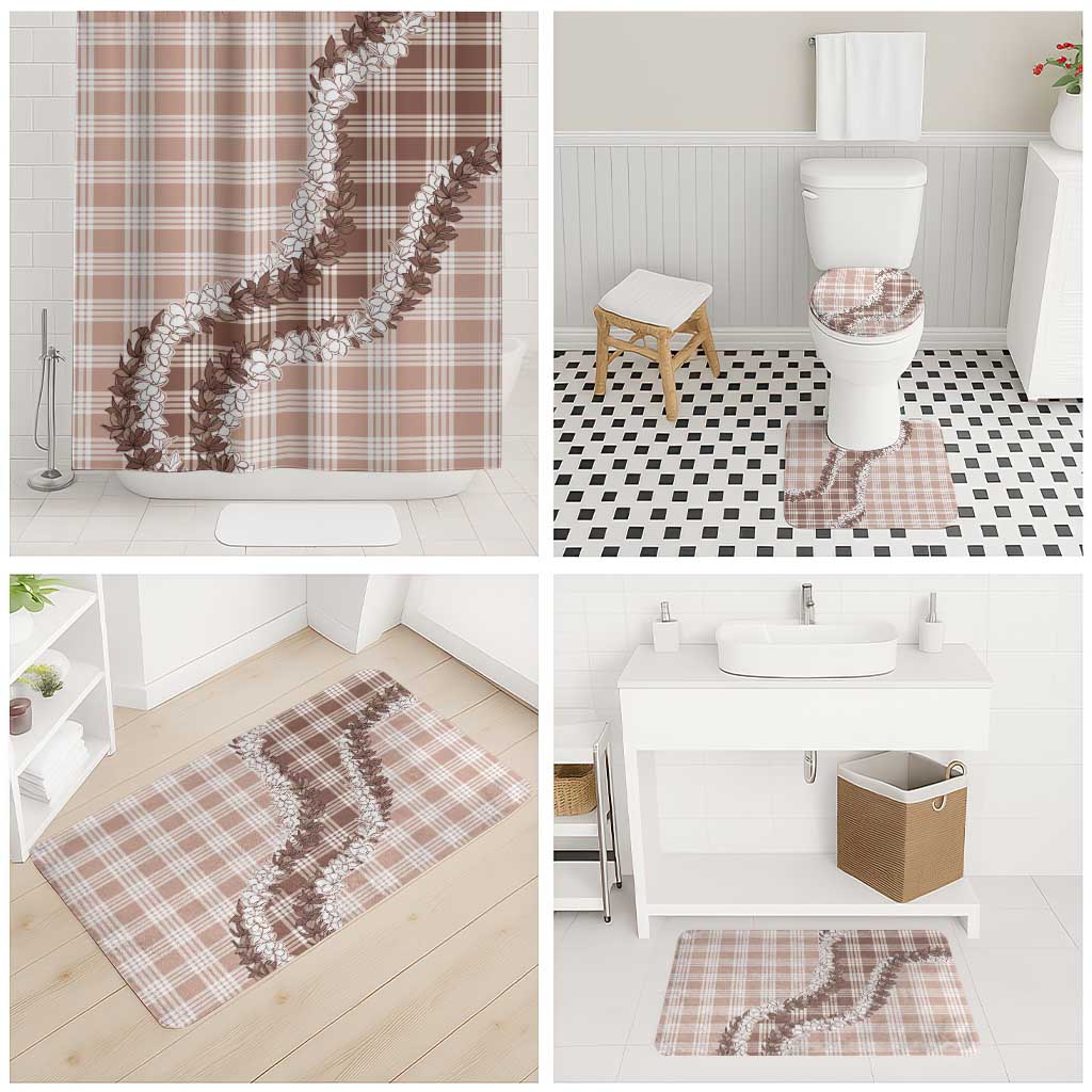 Beige Hawaii Palaka Bathroom Set Hawaiian Honohono Lei LT05 - Polynesian Pride