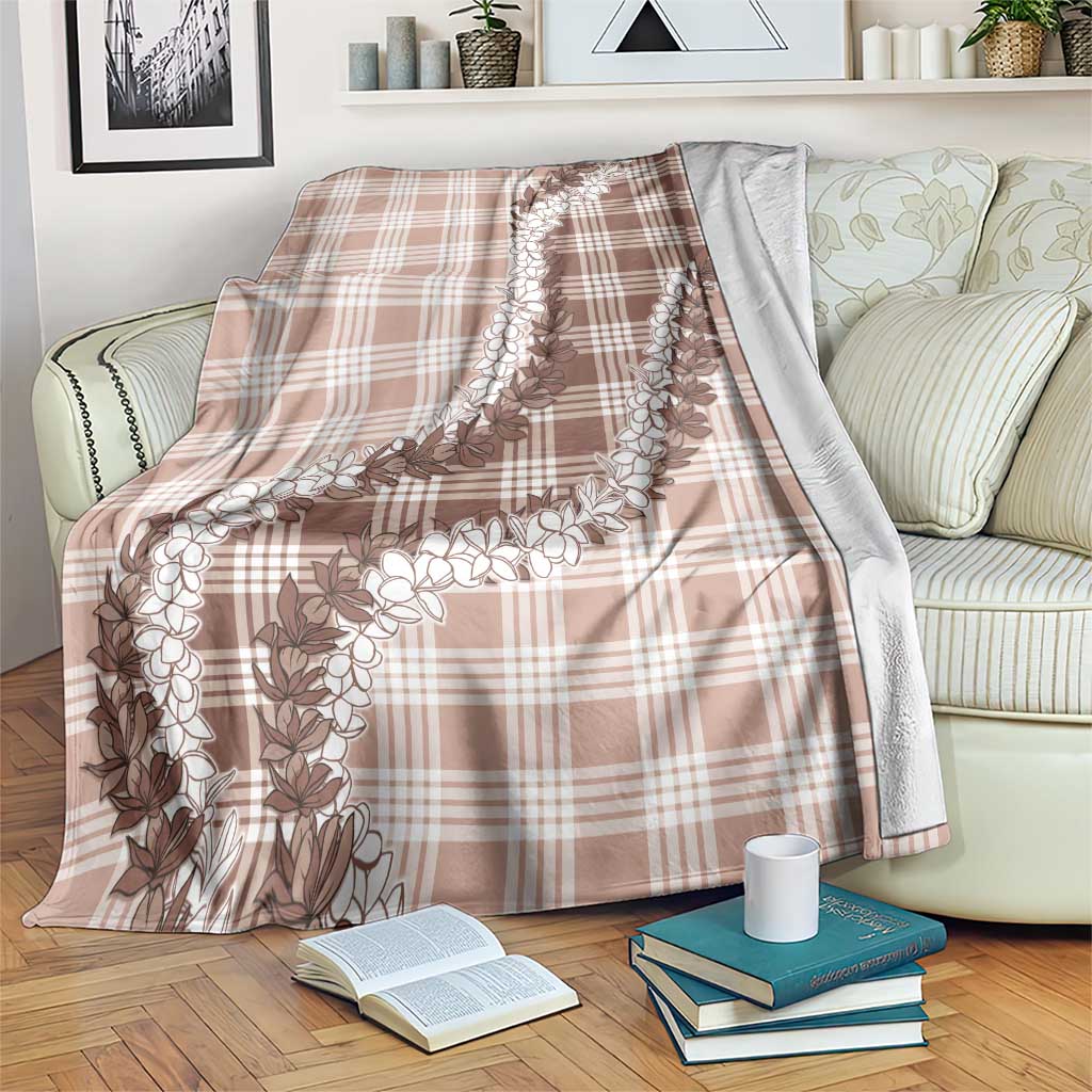 Beige Hawaii Palaka Blanket Hawaiian Honohono Lei LT05 Beige - Polynesian Pride