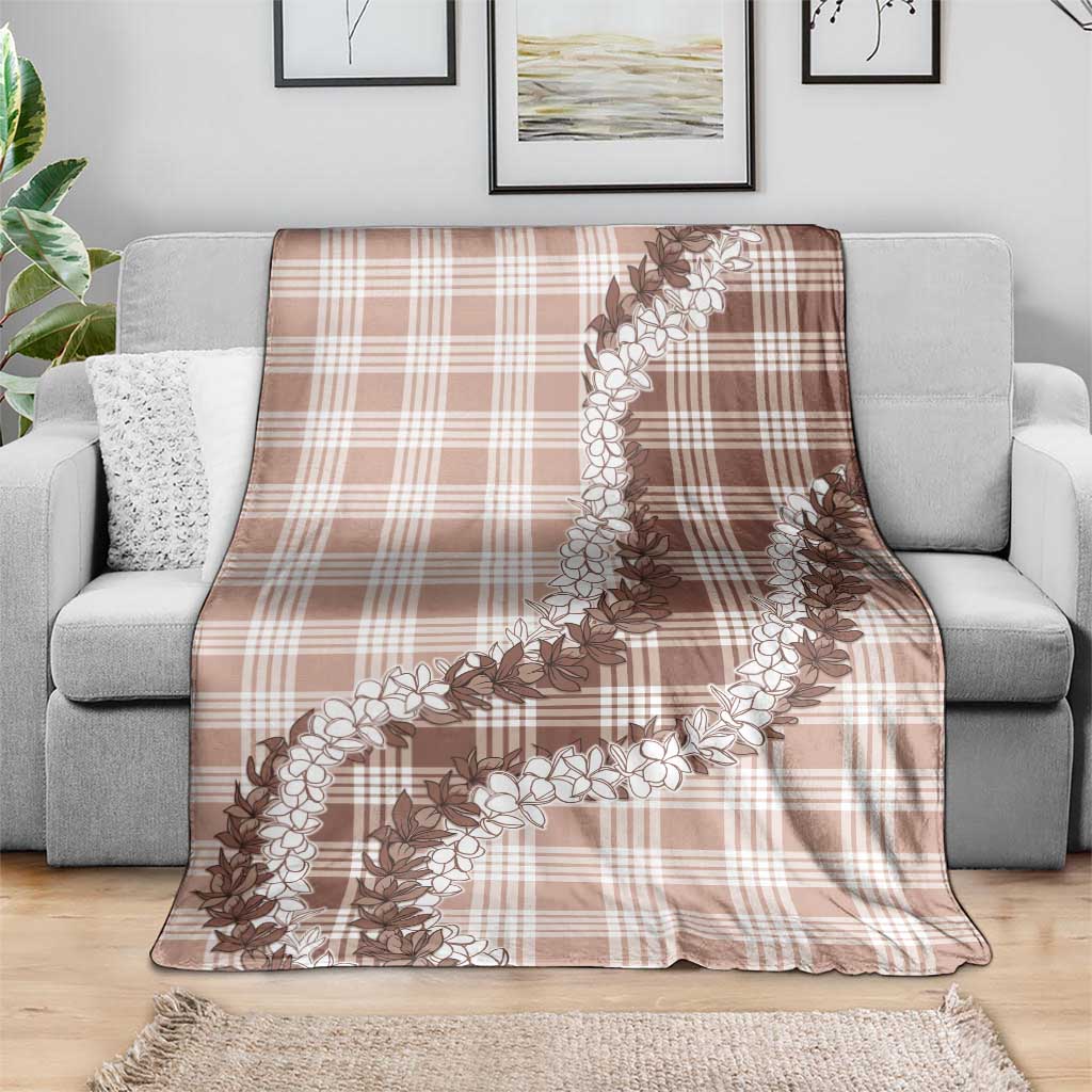 Beige Hawaii Palaka Blanket Hawaiian Honohono Lei LT05 - Polynesian Pride