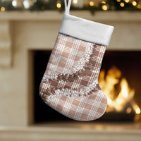 Beige Hawaii Palaka Christmas Stocking Hawaiian Honohono Lei LT05 Set of 2 Beige - Polynesian Pride