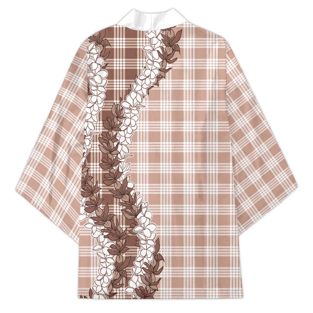 Beige Hawaii Palaka Kimono Hawaiian Honohono Lei LT05 - Polynesian Pride