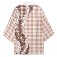 Beige Hawaii Palaka Kimono Hawaiian Honohono Lei LT05 - Polynesian Pride