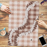Beige Hawaii Palaka Puzzle Hawaiian Honohono Lei LT05 Beige - Polynesian Pride