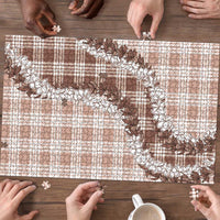 Beige Hawaii Palaka Puzzle Hawaiian Honohono Lei LT05 - Polynesian Pride