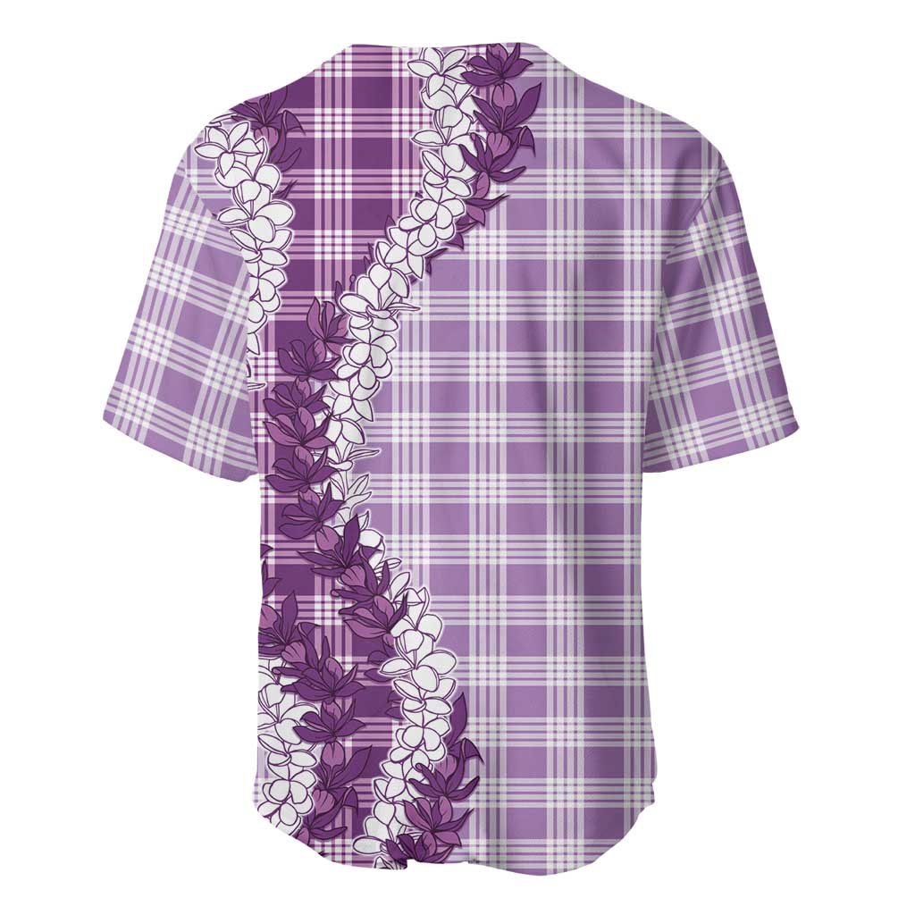 Violet Hawaii Palaka Baseball Jersey Hawaiian Honohono Lei LT05 - Polynesian Pride
