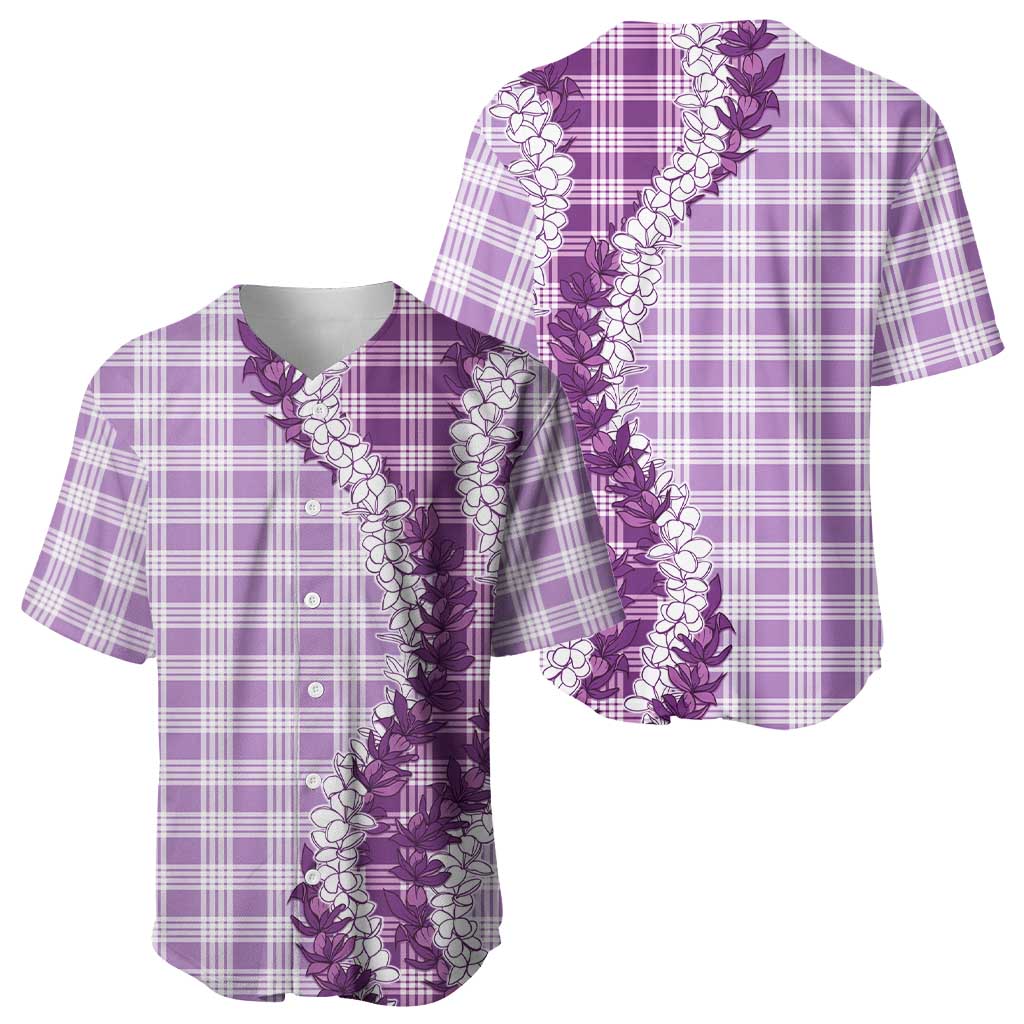 Violet Hawaii Palaka Baseball Jersey Hawaiian Honohono Lei LT05 - Polynesian Pride