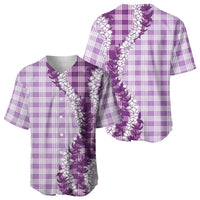 Violet Hawaii Palaka Baseball Jersey Hawaiian Honohono Lei LT05 - Polynesian Pride