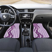 Violet Hawaii Palaka Car Mats Hawaiian Honohono Lei LT05 Set 2pcs - Front Violet - Polynesian Pride