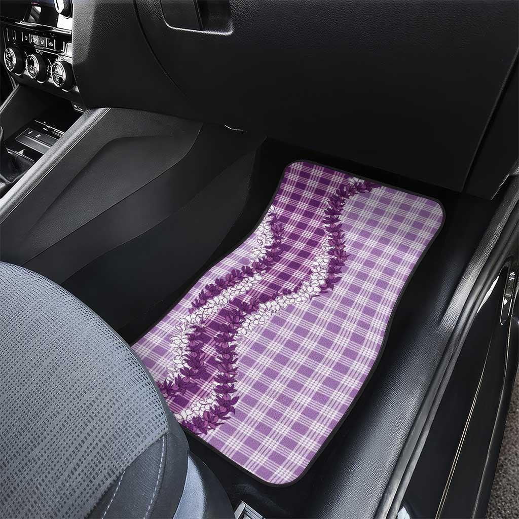 Violet Hawaii Palaka Car Mats Hawaiian Honohono Lei LT05 - Polynesian Pride