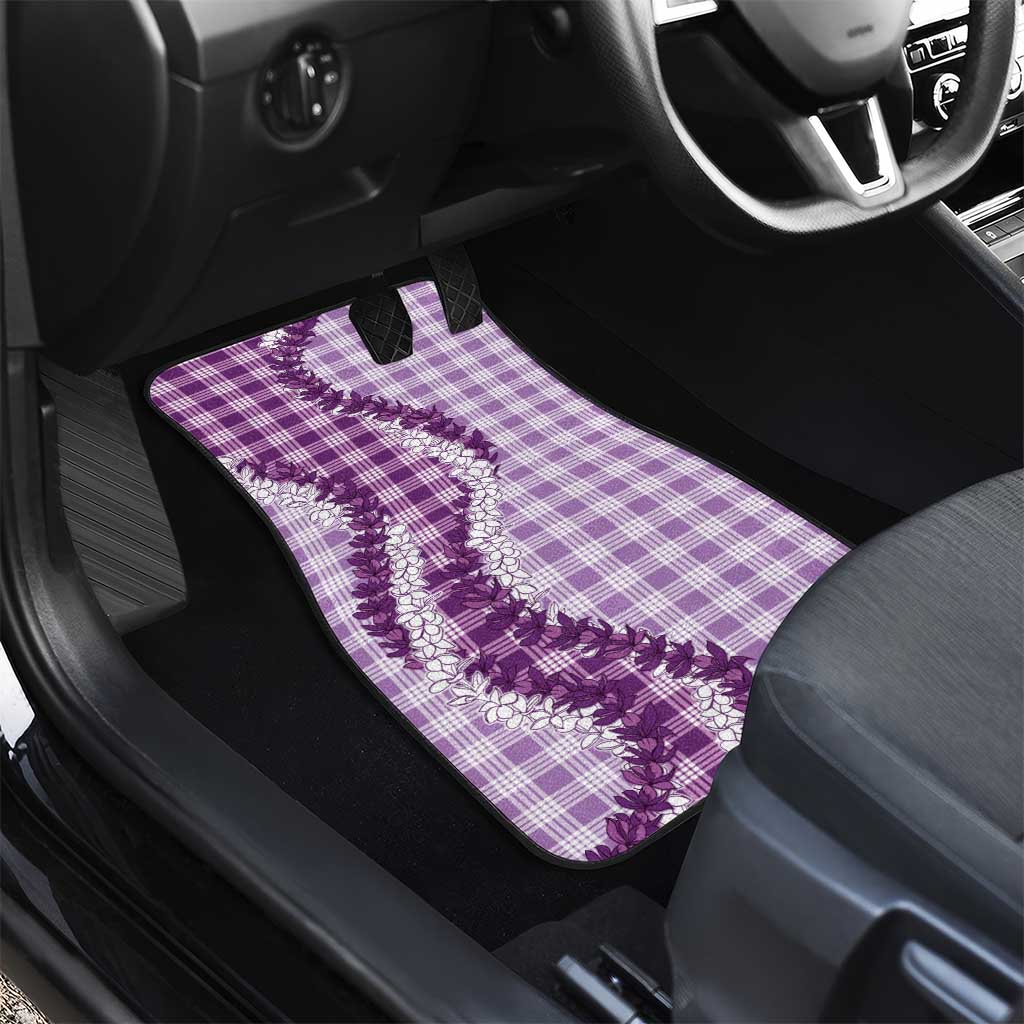 Violet Hawaii Palaka Car Mats Hawaiian Honohono Lei LT05 - Polynesian Pride