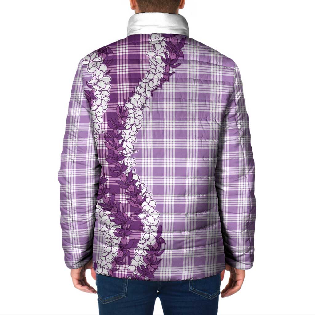 Violet Hawaii Palaka Padded Jacket Hawaiian Honohono Lei LT05 - Polynesian Pride
