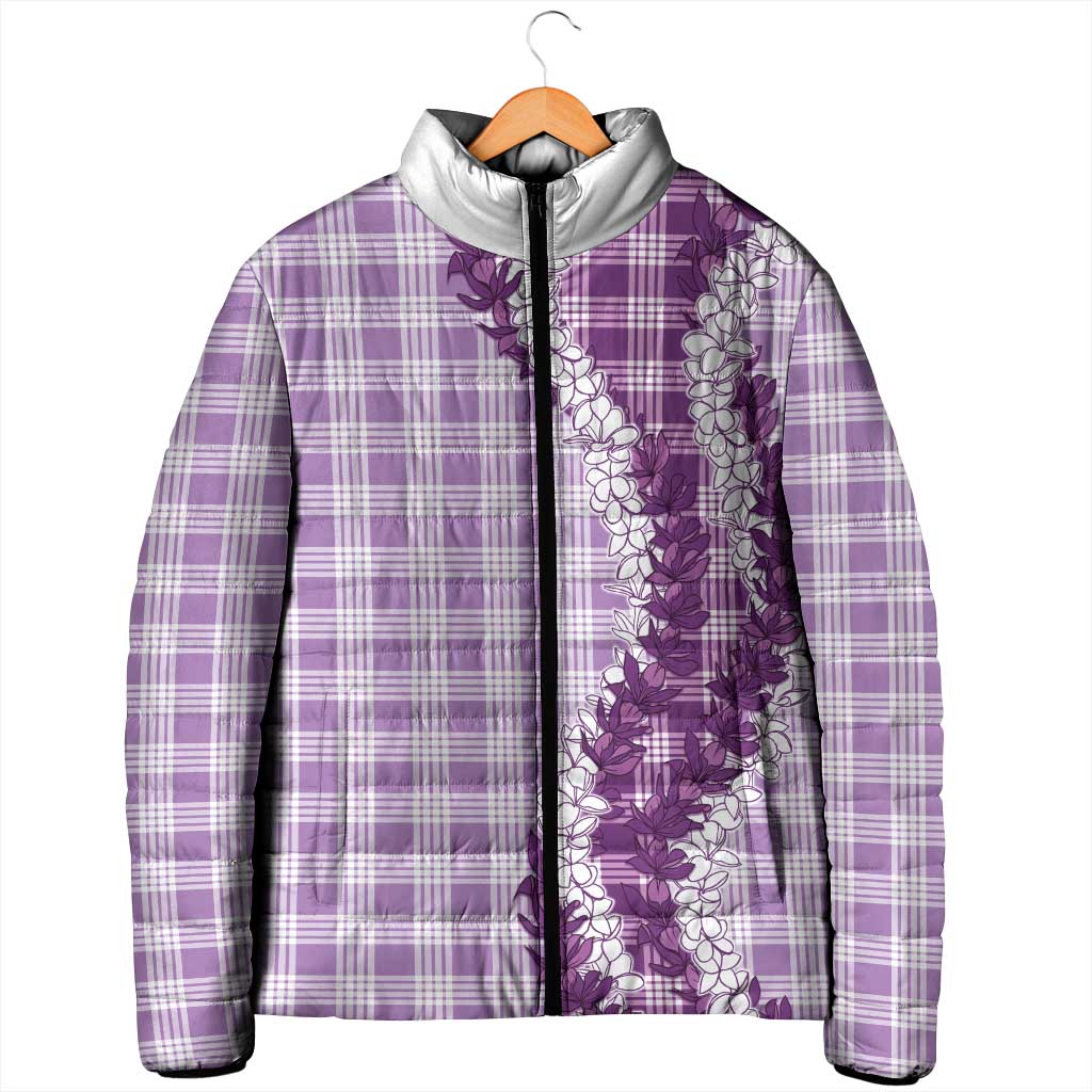 Violet Hawaii Palaka Padded Jacket Hawaiian Honohono Lei LT05 - Polynesian Pride