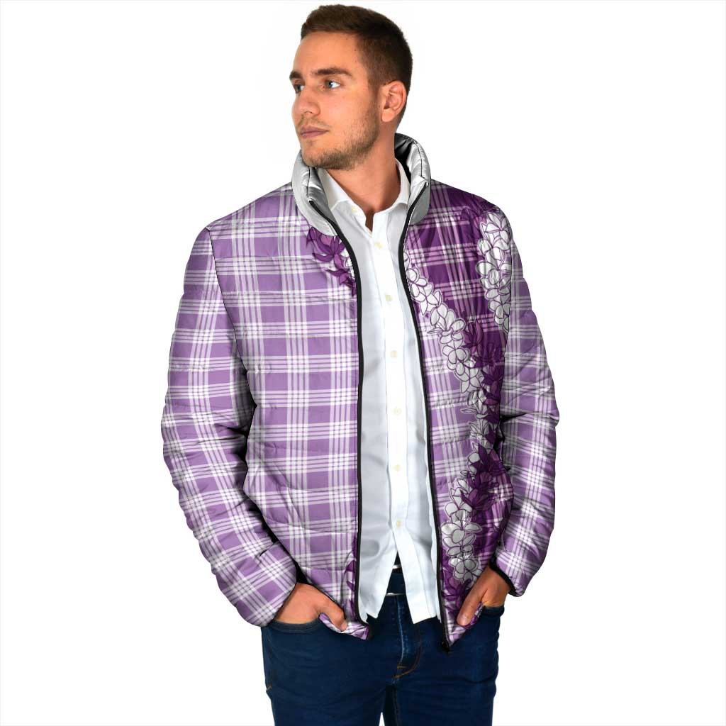 Violet Hawaii Palaka Padded Jacket Hawaiian Honohono Lei LT05 - Polynesian Pride